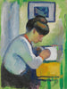 Frau schreibend - August Macke — Ansicht des Kunstwerks