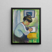 Frau schreibend - August Macke — gerahmtes Bild an der Wand