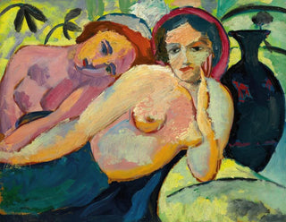 Zwei Mädchen im orientalischen Stil - August Macke — Ansicht des Kunstwerks