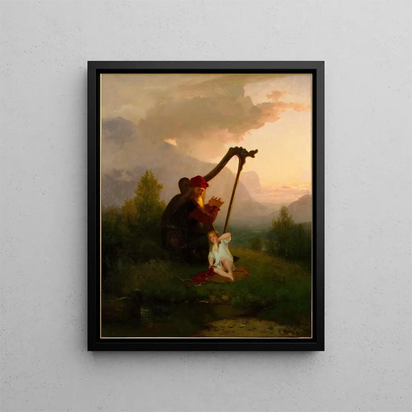 Der König Heimer und Aslög - August Malmström — gerahmtes Bild an der Wand