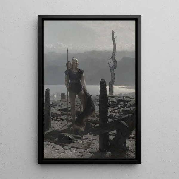 Der Rückkehr von Frithiof - August Malmström — gerahmtes Bild an der Wand