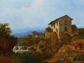 Alter Brücke des Dorfes - August Piepenhagen — Ansicht des Kunstwerks