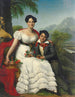 Portrait einer Dame und ihres Sohnes - August Riedel — Ansicht des Kunstwerks
