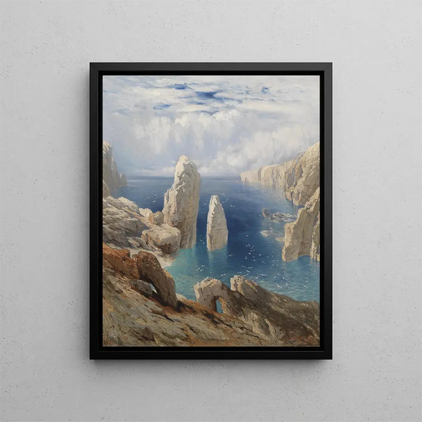 Falaise abrupte - August Schaeffer von Wienwald — gerahmtes Bild an der Wand