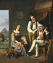 Ein Mann, der nach Hause kommt, erzählt von seiner Reise - August Thomsen — Ansicht des Kunstwerks
