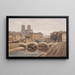 Abriss der Pont Saint-Michel - Auguste Sébastien Bénard — gerahmtes Bild an der Wand