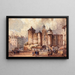 L'entrée de l'ancienne forteresse du Grand Châtelet un jour de carnaval - Auguste Sébastien Bénard — gerahmtes Bild an der Wand