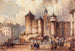 L'entrée de l'ancienne forteresse du Grand Châtelet un jour de carnaval - Auguste Sébastien Bénard — Ansicht des Kunstwerks
