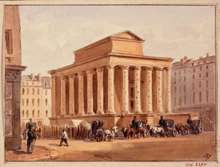 Monument der Expiation, das das Andenken an den Herzog von Berry an der Stelle des alten Opernhauses ehrt - Auguste Sébastien Bénard — Ansicht des Kunstwerks