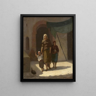 Auguste Bouchet - Famille orientale rabattant un volatile.webp