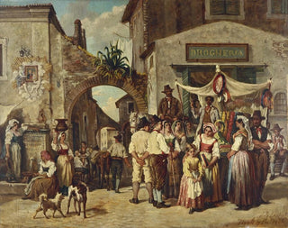 Marchands ambulants à Tivoli - Auguste Dutuit — Ansicht des Kunstwerks