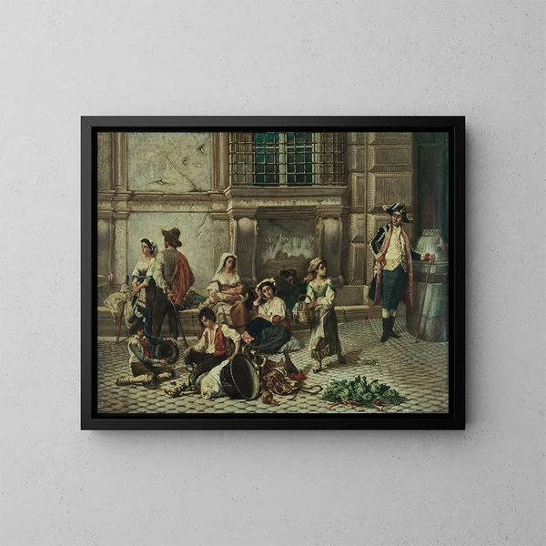 Porte du palais Farnèse, Rome - Auguste Dutuit — gerahmtes Bild an der Wand