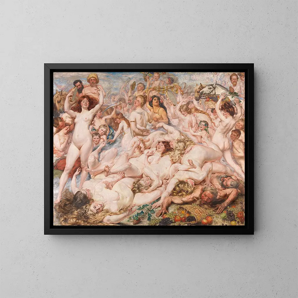 Rückkehr der Weinlese - Auguste Léveque — gerahmtes Bild an der Wand