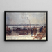 Die Seine am Quai d'Austerlitz im Schneeeffekt - Auguste Louis Lepère — gerahmtes Bild an der Wand