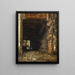 L'entrée d'une cour - Auguste Xavier Leprince — gerahmtes Bild an der Wand