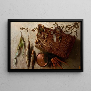 Augusto Ferri - Straw Basket with Fish.webp