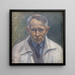 Selbstporträt - Karl Schou — gerahmtes Bild an der Wand