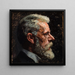 Selbstporträt - Laurits Tuxen — gerahmtes Bild an der Wand