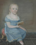 Portrait einer Mädchen mit blauen Augen und blauem Kleid - B. Doyle — Ansicht des Kunstwerks