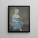 Portrait einer Mädchen mit blauen Augen und blauem Kleid - B. Doyle — gerahmtes Bild an der Wand