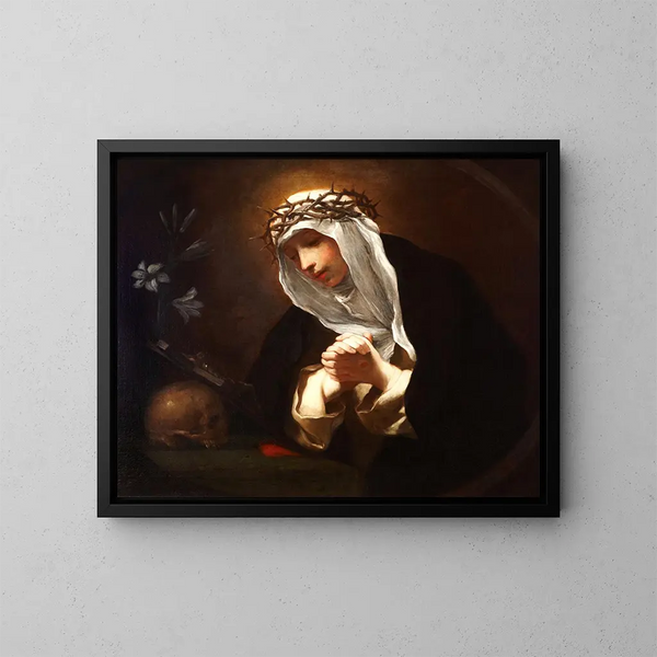 Heilige Katharina von Siena - Baldassare Franceschini — gerahmtes Bild an der Wand