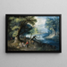 Flusslandschaft mit Figuren - Balthasar Beschey — gerahmtes Bild an der Wand