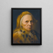 Portrait einer alten Dame mit Pelzbesetztem Mantel - Balthasar Denner — gerahmtes Bild an der Wand