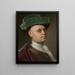 Portrait eines Mannes - Balthasar Denner — gerahmtes Bild an der Wand