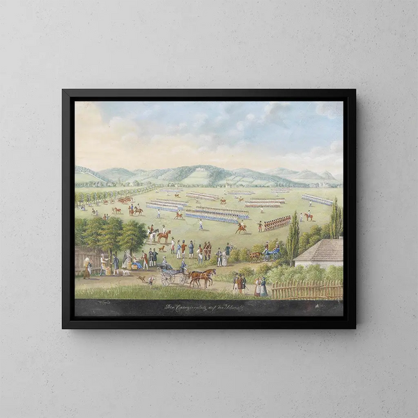 Place d'exercice sur la Schmelz - Balthasar Wigand — gerahmtes Bild an der Wand