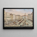 Graben in Wien mit Pestsäule, einem kaiserlichen Wagen und einem Militärereignis - Balthasar Wigand — gerahmtes Bild an der Wand