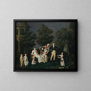 Die Familie Wallner - Barbara Krafft — gerahmtes Bild an der Wand