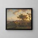 Landschaft mit Wald und Schloss - Barend Cornelis Koekkoek — gerahmtes Bild an der Wand