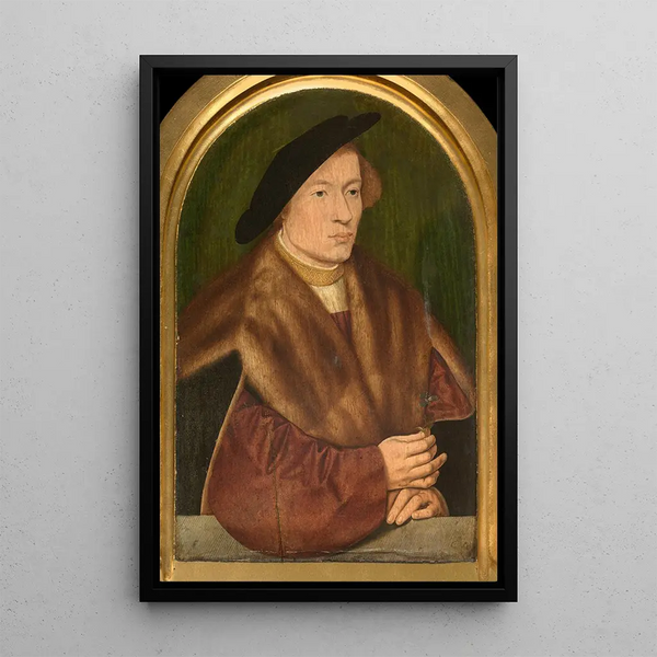 Portrait eines jungen Mannes - Barthel Bruyn der Ältere — gerahmtes Bild an der Wand