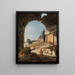 Figuren unter den Ruinen am Ufer des Tibers - Bartholomeus Breenbergh — gerahmtes Bild an der Wand