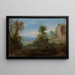 Italienische Landschaft mit antiken Ruinen - Bartholomeus Breenbergh — gerahmtes Bild an der Wand