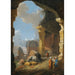 Römische Ruinen mit Personen im Turban - Bartholomeus Breenbergh — Ansicht des Kunstwerks