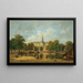 Ansicht der Sint Bavokerk Grote Kerk in Haarlem - Bartholomeus Johannes van Hove — gerahmtes Bild an der Wand