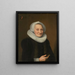 Portrait von Belia Claesdr 1566 in oder nach 1652 - Bartholomäus Sarburgh — gerahmtes Bild an der Wand