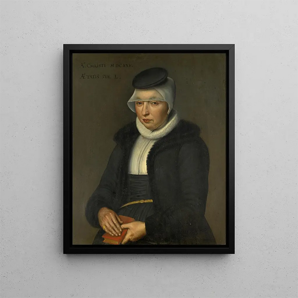 Portrait von Dorothea Wasserhuhn, Ehefrau von Peter Ryff - Bartholomäus Sarburgh — gerahmtes Bild an der Wand
