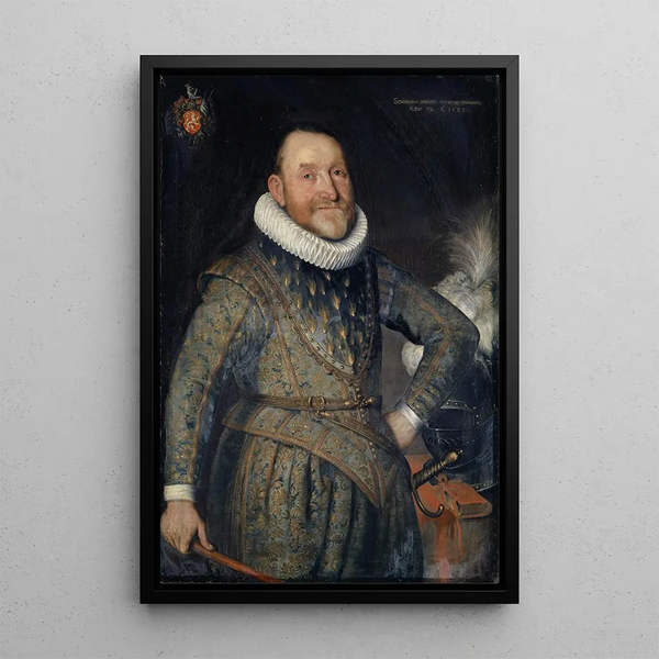 Reproduktion des Gemäldes Portrait de Théodore Agrippa d'Aubigné - Bartholomäus Sarburgh