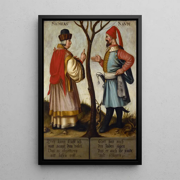 Die Propheten Micha und Nahum - Bartholomäus Sarburgh — gerahmtes Bild an der Wand