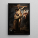 Saint François d'Assise umarmt den gekreuzigten Christus - Bartolomé Esteban Murillo — gerahmtes Bild an der Wand
