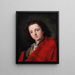 Portrait eines Edelmanns im Busten, gekleidet in eine graue Wams und einen roten Mantel - Bartolomeo Nazari — gerahmtes Bild an der Wand