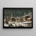 Landschaft unter Schnee - Bartolomeo Pedone — gerahmtes Bild an der Wand