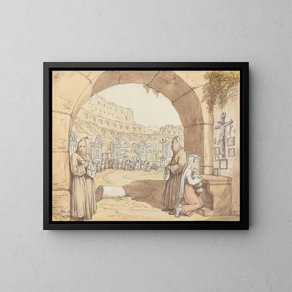 La Compagnie des sacconi au Colisée - Bartolomeo Pinelli — gerahmtes Bild an der Wand