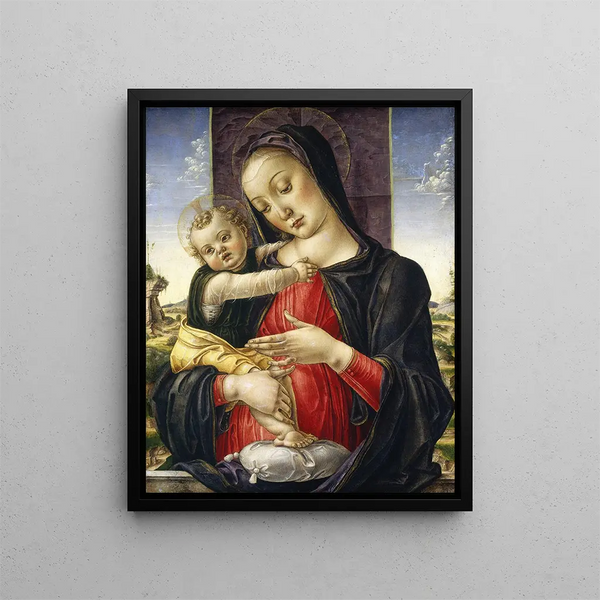 Jungfrau mit Kind - Bartolomeo Vivarini — gerahmtes Bild an der Wand