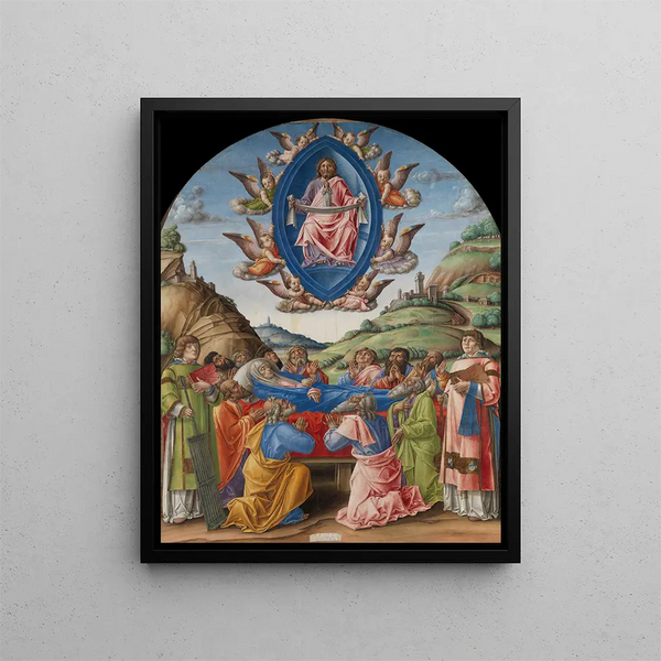 Die Tod der Jungfrau - Bartolomeo Vivarini — gerahmtes Bild an der Wand