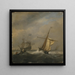 Bateaux de pêche dans un port - Willem van de Velde le Jeune — gerahmtes Bild an der Wand