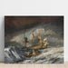 Reproduktion des Gemäldes Bateaux transportant des ancres vers les navires de guerre hollandais - Joseph Mallord William Turner