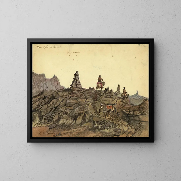 Lavafeld in Islanden - Bayard Taylor — gerahmtes Bild an der Wand